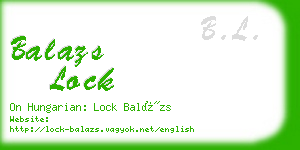 balazs lock business card
